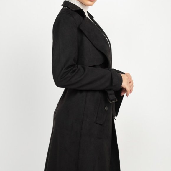 Haute Monde Jackets & Coats Scuba Suede Medium Length Jacket Poshmark